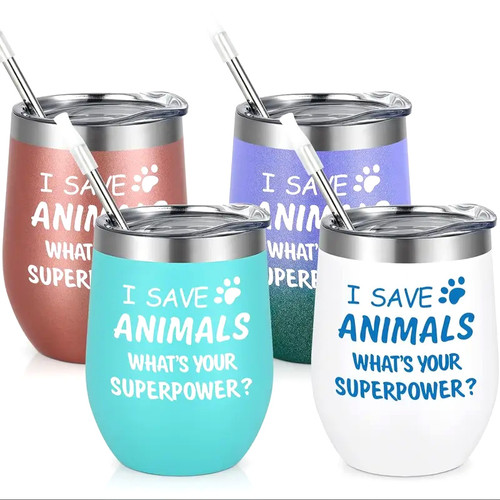 Animal Rescue Insulated Cup with Straw Animal Rescue Insulated Cup with Straw