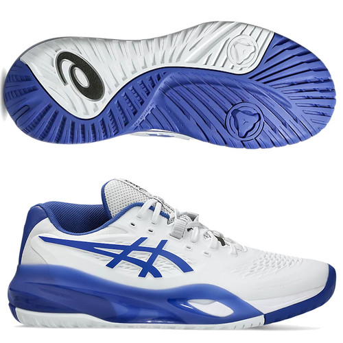 asics Upcourt 6 Men in White/Indigo, Bell Racquet Sports for