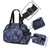 Pickleball Gear Bag in Pretty Prints, Black / Blue / Silver Paisley