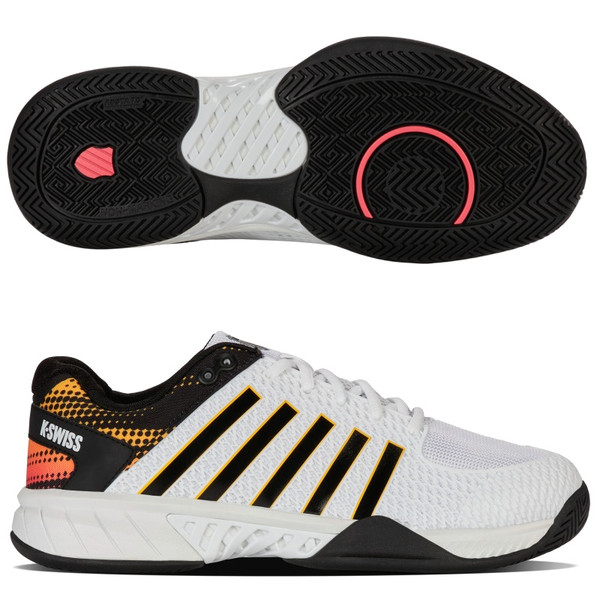 K-Swiss Express Light Pickleball, Men, White/Blk, WIDE WIDTH
