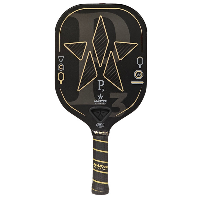 Master Athletics P2 Pickleball Paddel - Carbon, Polypropylen-Kern, 220 G, Randlos, Mit EDGE-Technologie Anpassbar