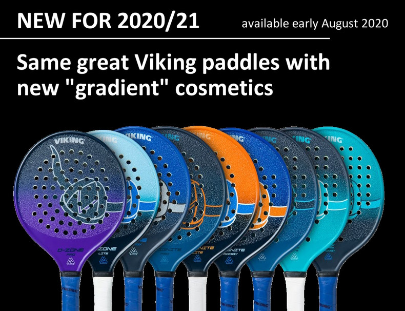 2020 Viking Paddles for Platform Tennis / POP Tennis with a Gradient Paint Scheme