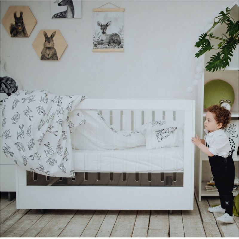 crib with acrylic sides