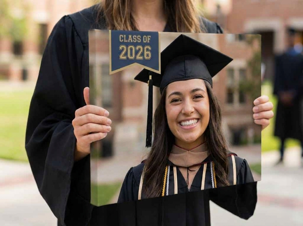 Canvas custom print for graduation photo. Made in the USA.