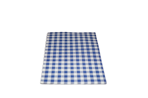 Blue Gingham Printed Chequered Greaseproof Paper 200x300mm,20x200sheets/ctn