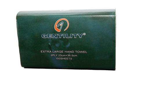 AC 3377A  Extra Large Hand Towel 2 ply 100 sheets x 24 packs/2400/ctn, 23cm x 36.5cm,