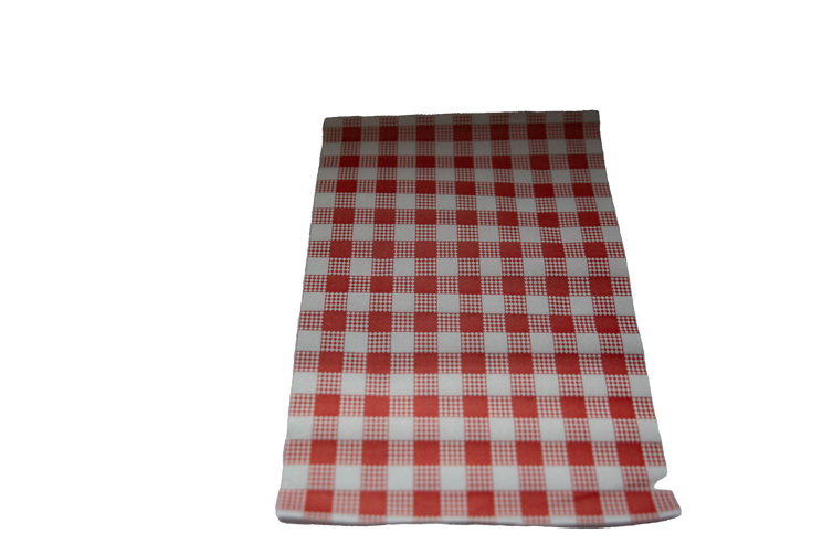 Red Gingham Printed Chequered Greaseproof Paper 200x300mm,20x200sheets/ctn