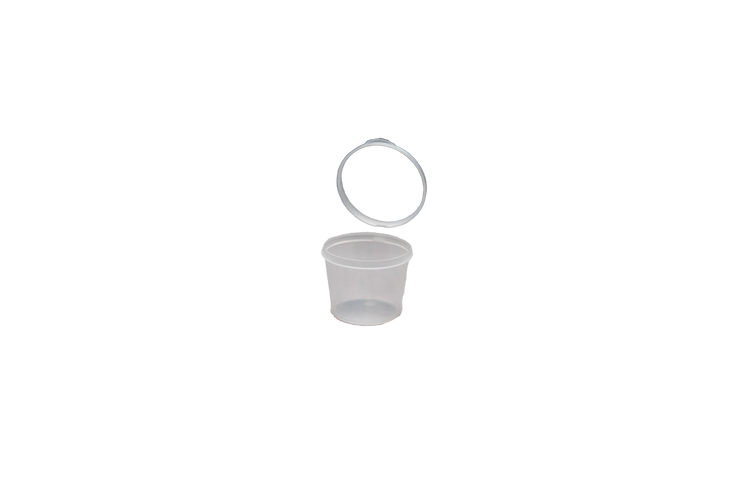 1oz Sauce Container with attached lid (2000/ctn)