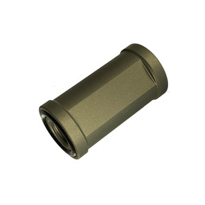 The AeroStab Coupler, made of 7075T5 Aluminum and Type II Level 3 anodized, elongates your stabilizer system via a stud or an extension bar. The AeroStab Coupler, made of 7075T5 Aluminum and Type II Level 3 anodized, elongates your stabilizer system via a stud or an extension bar.