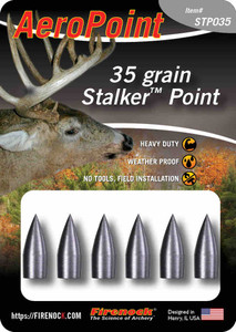 Stalker AeroPoints for 0.166" ID Arrows (6) Stalker AeroPoints for 0.166" ID Arrows (6)