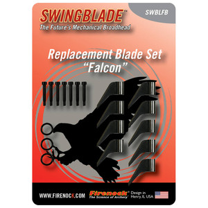 Each Falcon replacement blade set comes with nine Falcon blades, six fasteners, and three O-rings. Each Falcon replacement blade set comes with nine Falcon blades, six fasteners, and three O-rings.