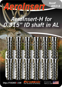 AeroInsert-H for 0.315" ID Arrow (12) AeroInsert-H for 0.315" ID Arrow (12)