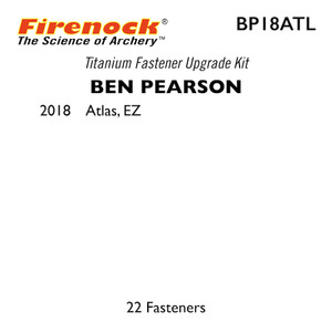 The Titanium Kit for this Ben Pearson bow includes 22 fasteners. The Titanium Kit for this Ben Pearson bow includes 22 fasteners.