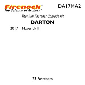 This Titanium Kit for a Darton bow includes 23 fasteners. This Titanium Kit for a Darton bow includes 23 fasteners.