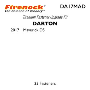 This Titanium Kit for a Darton bow includes 23 fasteners. This Titanium Kit for a Darton bow includes 23 fasteners.
