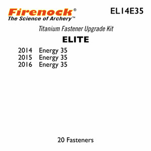 This Titanium Kit for an Elite bow includes 20 fasteners. This Titanium Kit for an Elite bow includes 20 fasteners.
