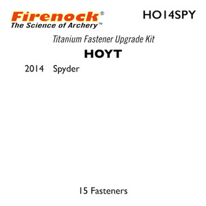 This Titanium Kit for a Hoyt bow includes 15 fasteners. This Titanium Kit for a Hoyt bow includes 15 fasteners.