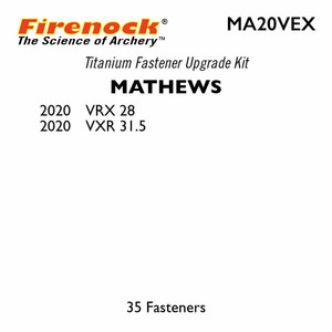This Titanium Kit for a Mathews bow includes 35 fasteners. This Titanium Kit for a Mathews bow includes 35 fasteners.