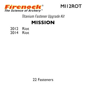 This Titanium Kit for a Mission bow includes 22 fasteners. This Titanium Kit for a Mission bow includes 22 fasteners.