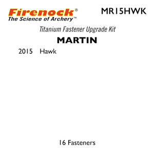 This Titanium Kit for a Martin bow includes 16 fasteners. This Titanium Kit for a Martin bow includes 16 fasteners.