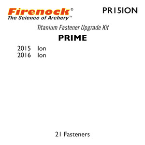 This Titanium Kit for a Prime bow includes 21 fasteners. This Titanium Kit for a Prime bow includes 21 fasteners.