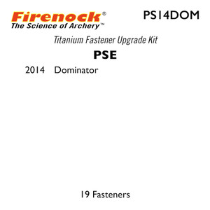 This Titanium Kit for a PSE bow includes 19 fasteners. This Titanium Kit for a PSE bow includes 19 fasteners.