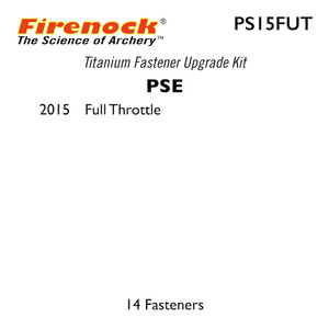 This Titanium Kit for a PSE bow includes 14 fasteners. This Titanium Kit for a PSE bow includes 14 fasteners.