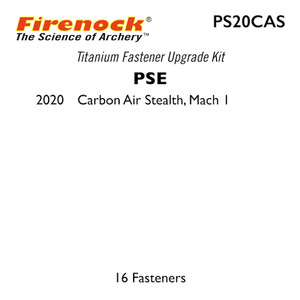 This Titanium Kit for a PSE bow includes 16 fasteners. This Titanium Kit for a PSE bow includes 16 fasteners.