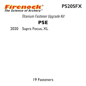 This Titanium Kit for a PSE bow includes 19 fasteners. This Titanium Kit for a PSE bow includes 19 fasteners.