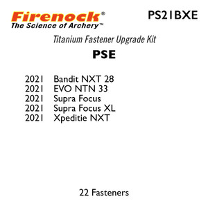 This Titanium Kit for a PSE bow includes 24 fasteners.