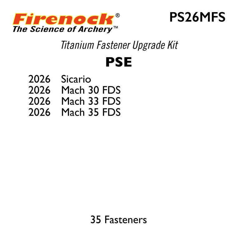 Ti Kit for PSE 2026 Mach 30,33,35 FDS & Sicario Ti Kit for PSE 2026 Mach 30,33,35 FDS & Sicario