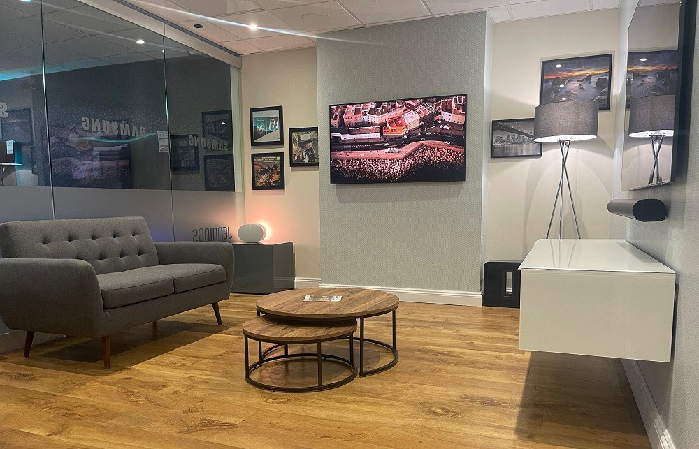The demonstration room at Jennings Sound & Vision in Fleet