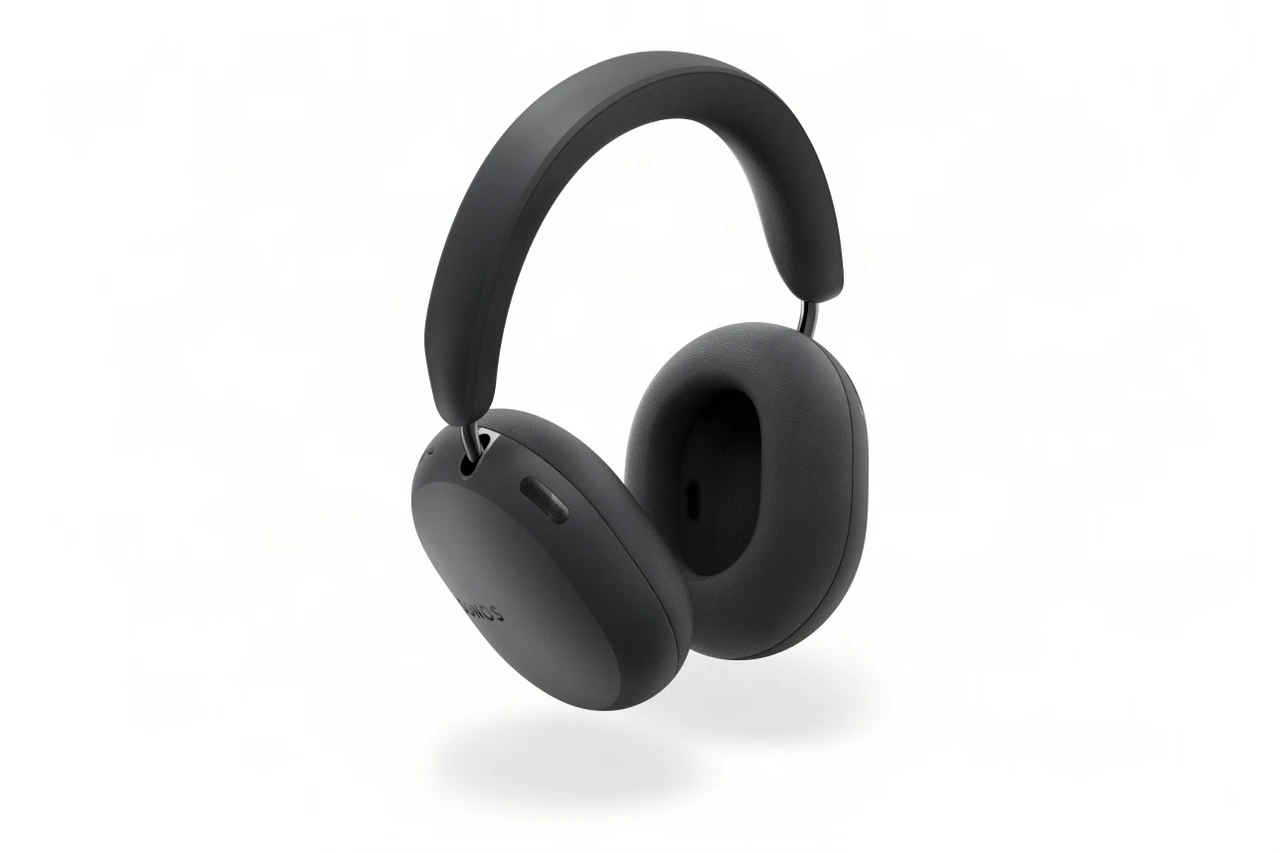Sonos Ace Ultra headphones in Black, showing the ear cushions