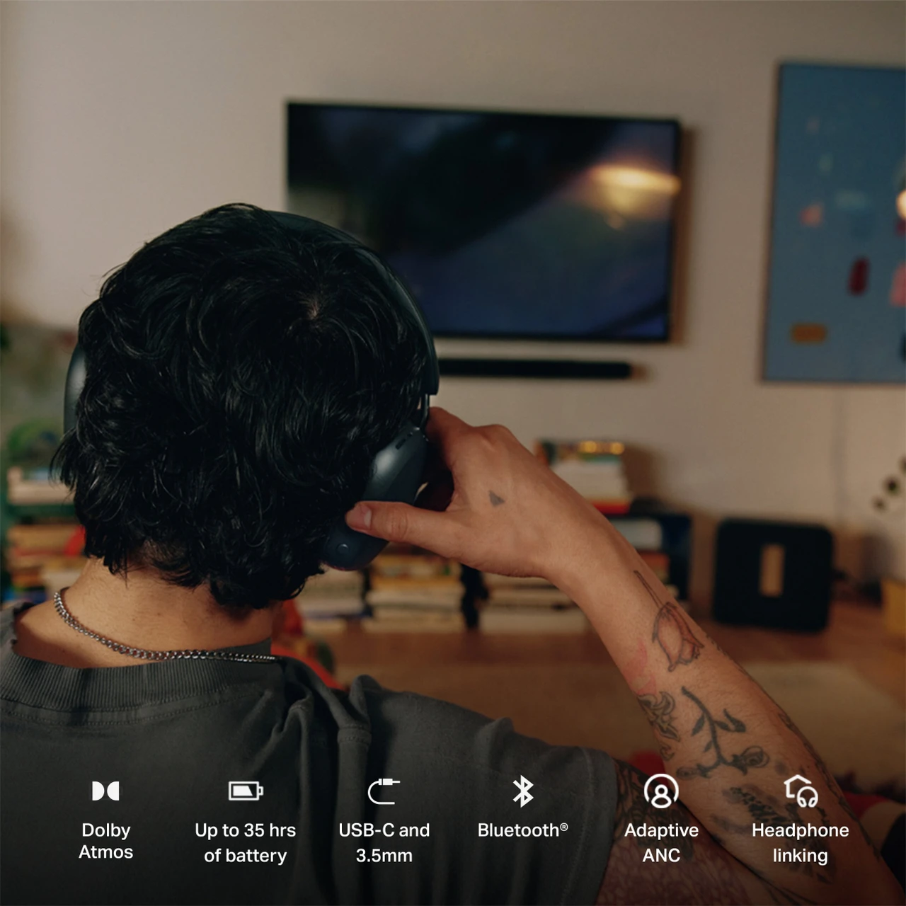 Watching TV on Sonos Ace Ultra headphones with a Sonos soundbar