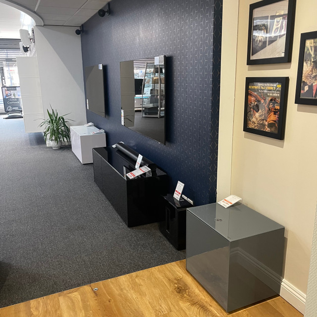 Inside the Jennings Sound & Vision showroom in Fleet