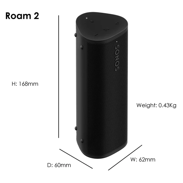 Sonos Roam 2 dimensions and weight