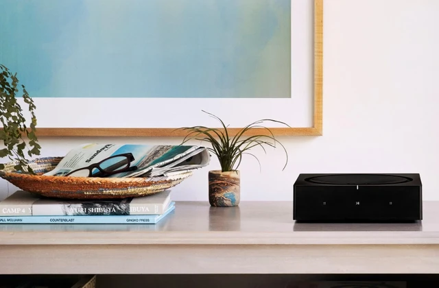 Sonos Amp on a shelf