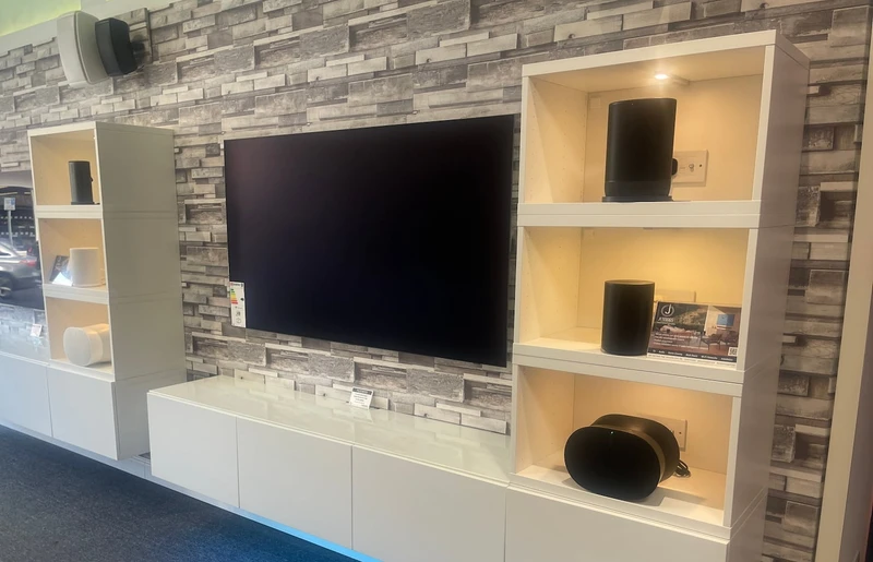 Sonos display area in the Jennings Sound & Vision showroom, Fleet