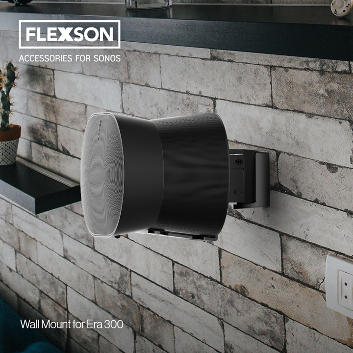 Flexson E30G1UK1BLK Wall mount for Sonos ERA300 smart speaker