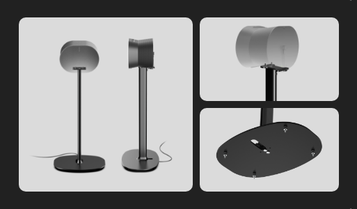 Flexson FLXE300FS1021EU Black Speaker Stand for Sonos ERA 300 Speaker