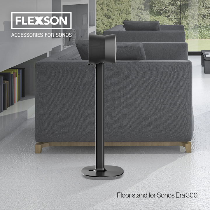 Flexson FLXE300FS1021EU Black Speaker stand for Sonos ERA 300 Black Speaker