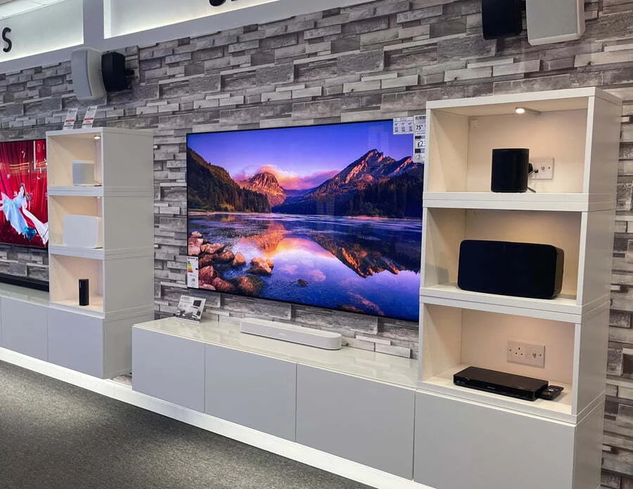 Jennings Sound and Vision Fleet showroom OLED TV display