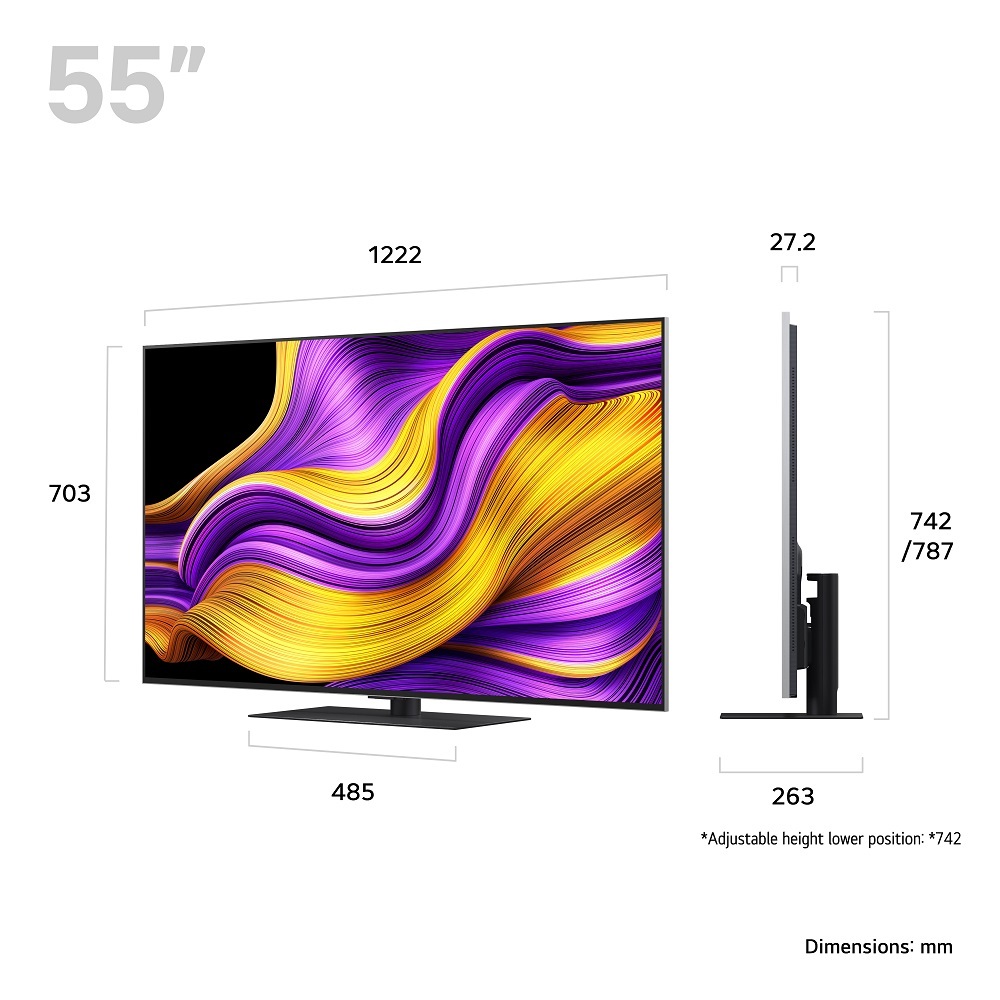 LG OLED55G56LS 55 Inch OLED TV Dimensions & Weight Details