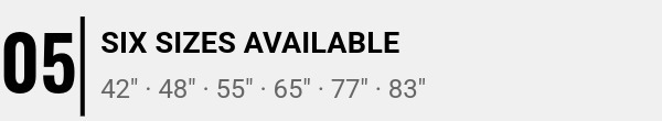 LG C6 feature 5 — available in six sizes, 42 to 83 inch