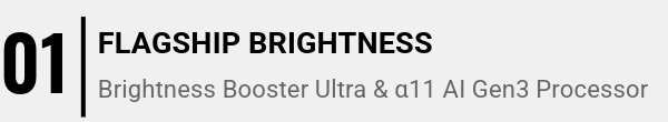 LG OLED G6 2026 — Feature 01: Flagship Brightness — Brightness Booster Ultra and Alpha 11 AI Gen3 Processor