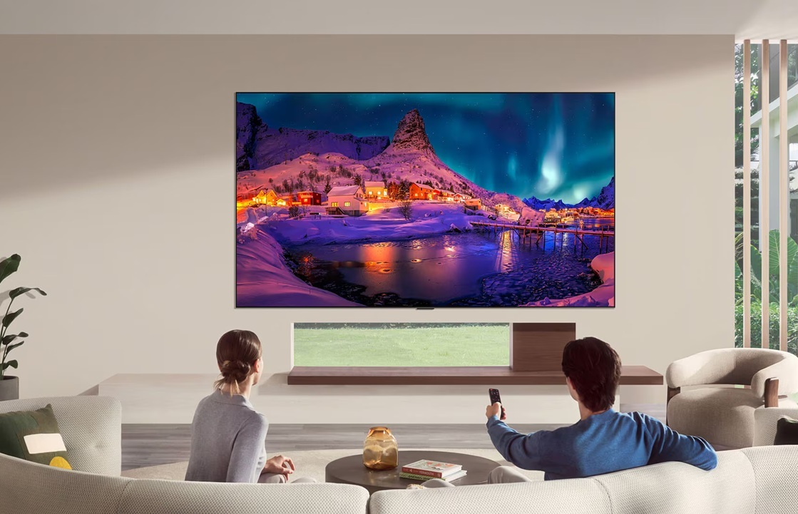 LG OLED55G66LS 48 inch OLED evo AI 4K Smart TV 2026 — G6 on pedestal stand in a living room setting