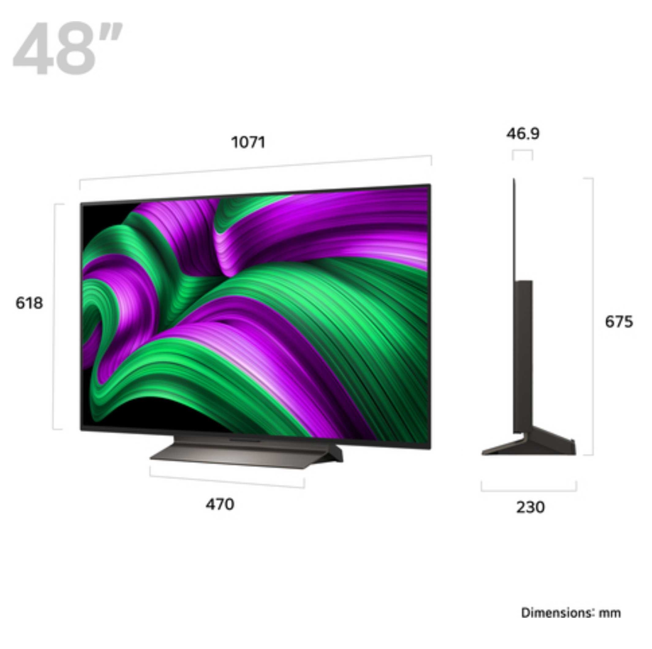 LG OLED48C56LS 48 Inch OLED TV Dimensions & Weight Details