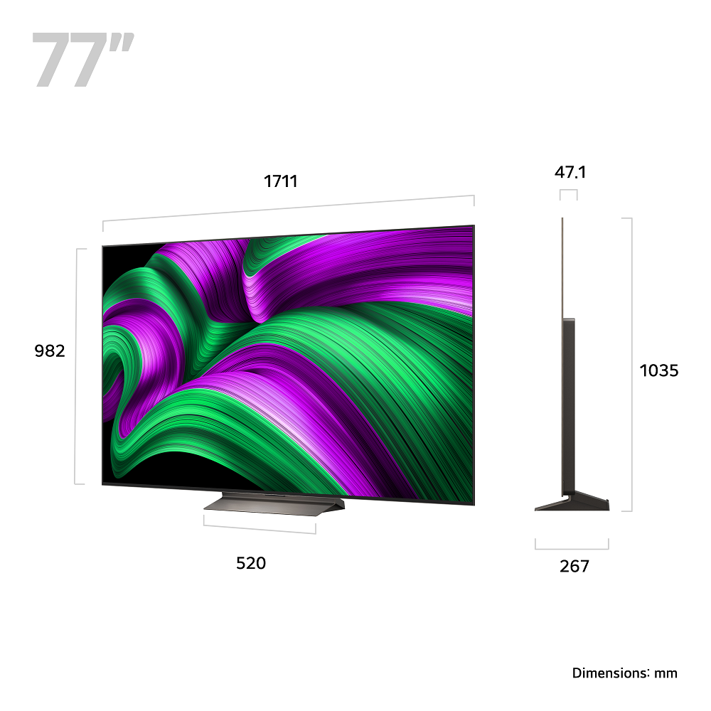 LG OLED77C56LS 77 Inch OLED TV Dimensions & Weight Details