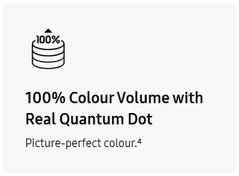 Samsung QE55Q7F5 TV uses 100% Colour Volume with Real Quantum Dot technology to ensure the perfect colour reproduction