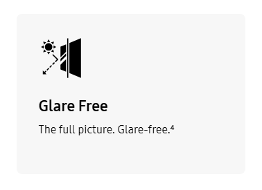 Samsung Glare Free TV Screen Technology